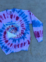 New York Rangers Tie Dye Sweatshirt, Rangers Crewneck, Hockey Sweater, Rangers Hockey Crewneck, Oversized Sweatshirt, Hockey Game Outfit, Oversized Tie Dye Sweatshirt, Pinterest Fall Fashion, Manifesting Daydreams 