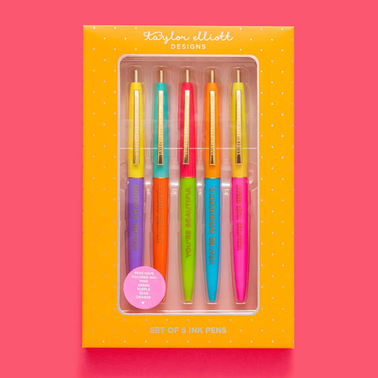 Affirmations Pen Set • 5 Pens • Multi