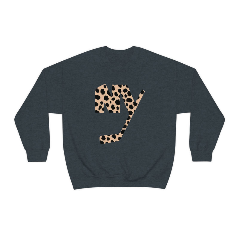 New York Islanders Cheetah Print Logo Crewneck Sweatshirt