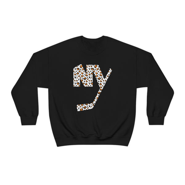 Orange Cheetah Print New York Islanders Sweatshirt