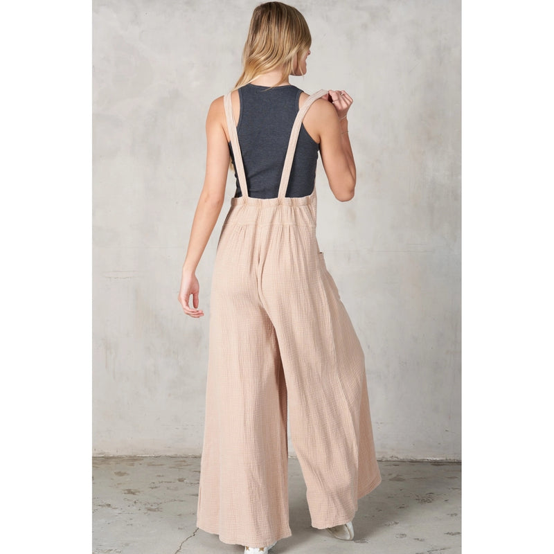 Flower Hill Cotton Jumpsuit • Taupe