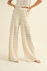 Dobie Ave Crochet Wide Leg Pants