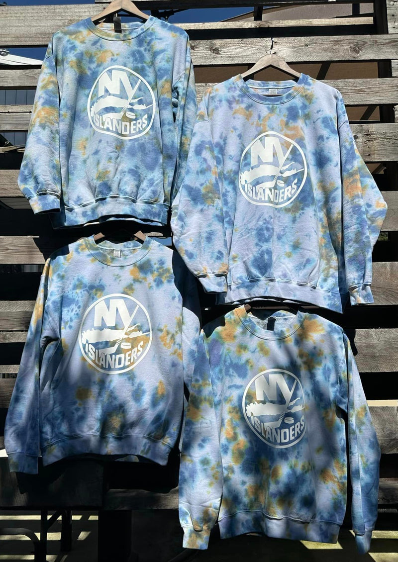 Manifesting Daydreams New York Islanders Tie Dye Sweatshirt | Outspoken, Comfy + Affordable Apparel Extra Large