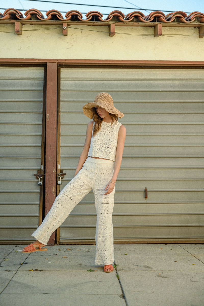 Dobie Ave Crochet Wide Leg Pants