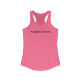 I'm Happiest In Montauk Racerback Tank Top, Long Island New York Shirt, Unique Montauk New York Gift, Montauk Bachelorette Tank, Long Island Small Business, Long Island Summer Vacation, Best Long Island Shirts, Manifesting Daydreams
