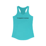 I'm Happiest In Montauk Racerback Tank Top, Long Island New York Shirt, Unique Montauk New York Gift, Montauk Bachelorette Tank, Long Island Small Business, Long Island Summer Vacation, Best Long Island Shirts, Manifesting Daydreams