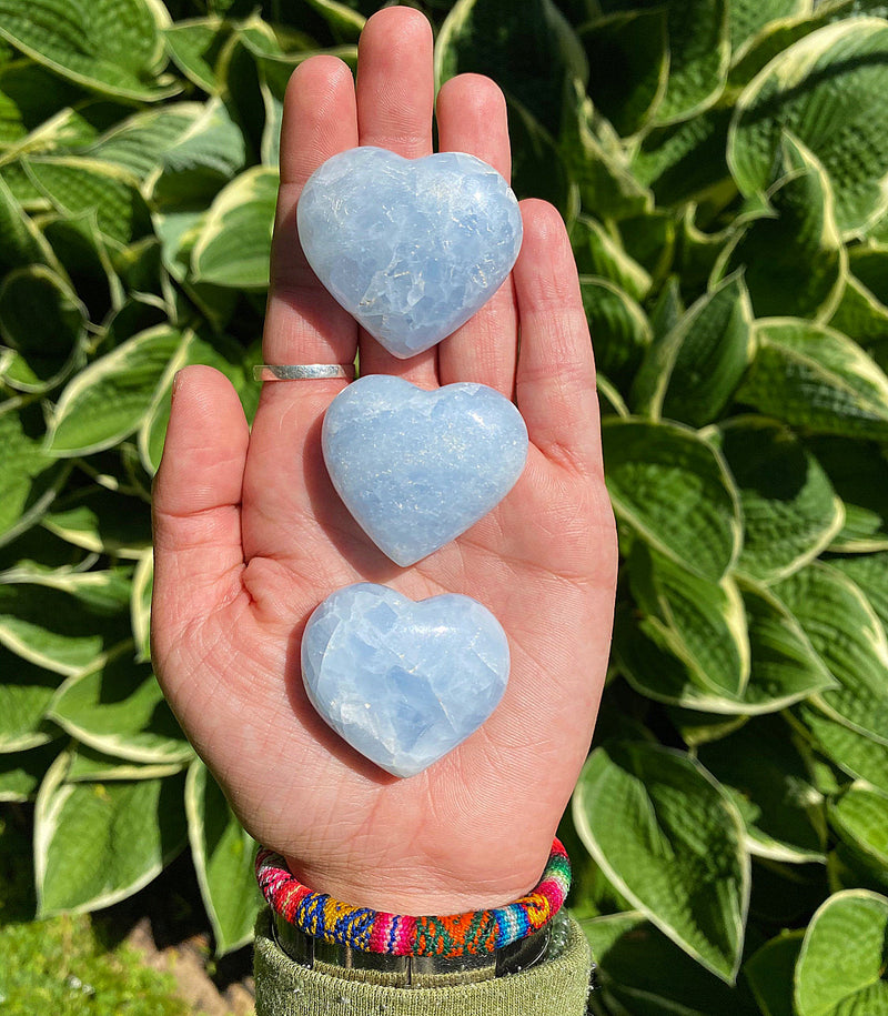 Blue Calcite Heart • Emotional Release, Tranquility, Inspiration, Calming