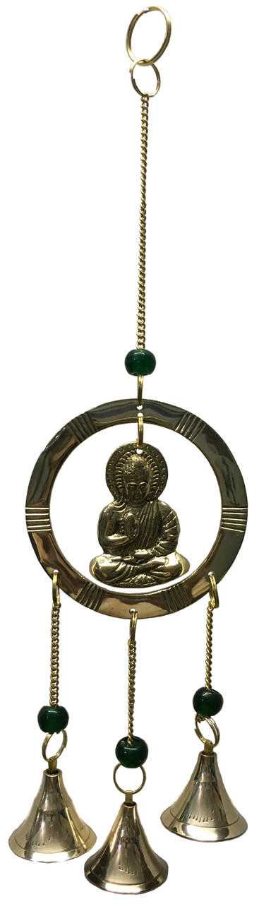 Buddha Brass Beaded Wind Chime With Bells