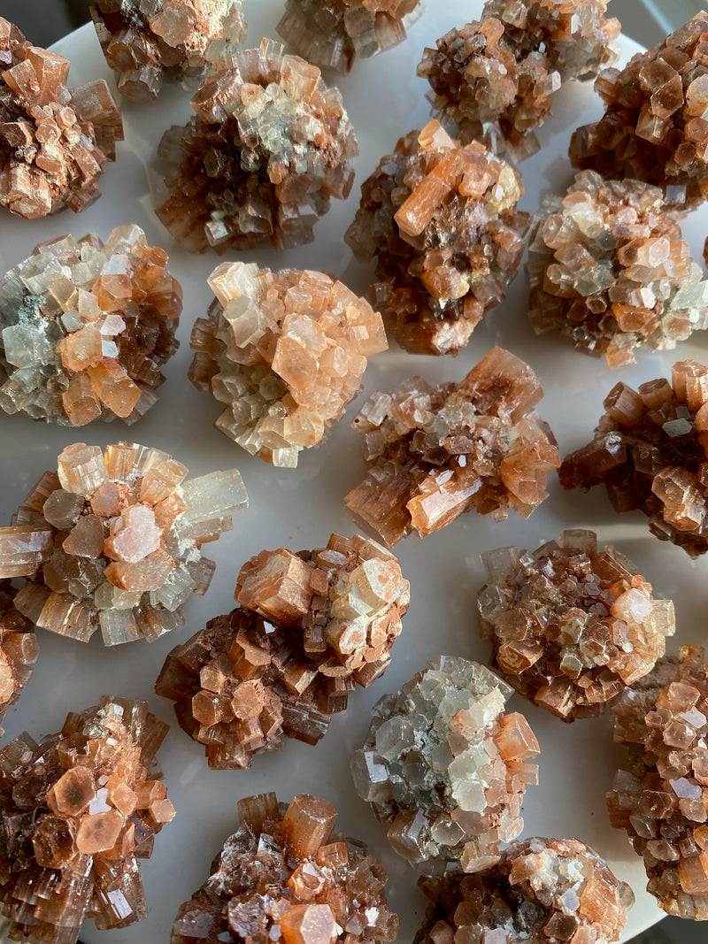 Discover the grounding and harmonizing power of raw Aragonite stones. These captivating gemstones, with their natural formations and earthy hues, offer a sense of calm and stability in your life. Embrace their metaphysical properties and experience a deep connection with the Earth's energies, fostering balance and tranquility. 