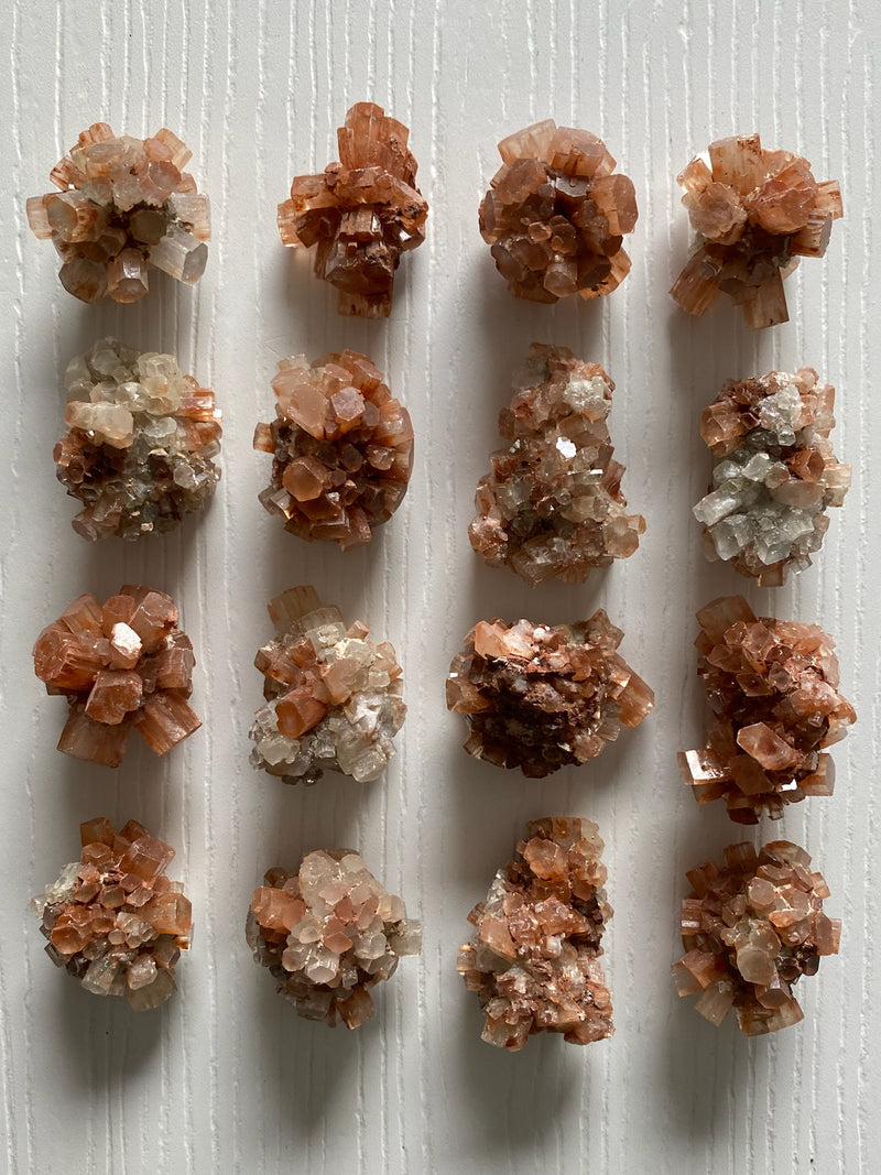 Discover the grounding and harmonizing power of raw Aragonite stones. These captivating gemstones, with their natural formations and earthy hues, offer a sense of calm and stability in your life. Embrace their metaphysical properties and experience a deep connection with the Earth's energies, fostering balance and tranquility. 