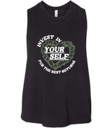 Invest In Yourself High Neck Crop Tank