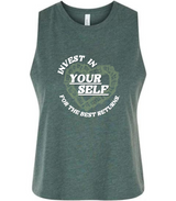 Invest In Yourself High Neck Crop Tank