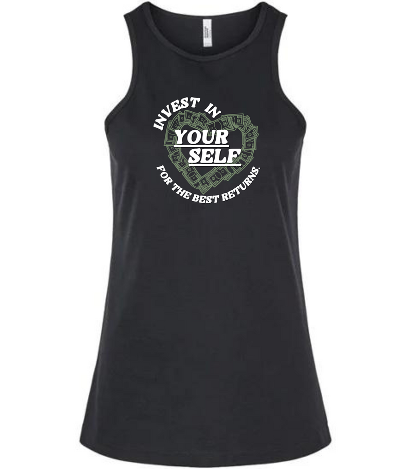 Invest In Yourself High Neck Tank Top