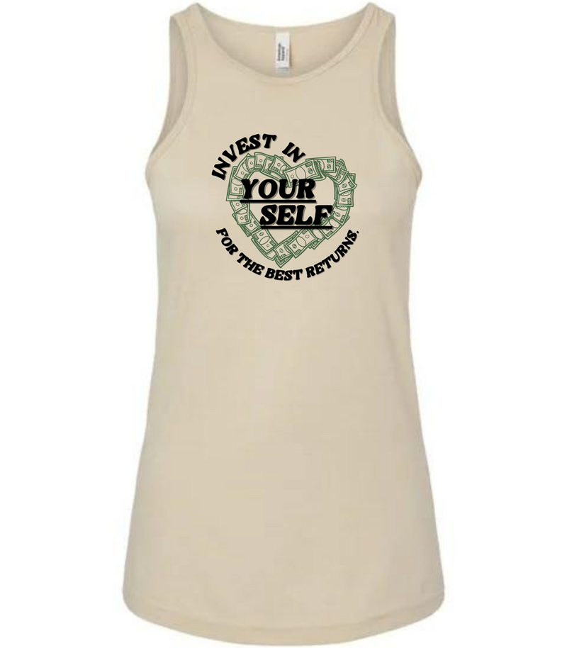 Invest In Yourself High Neck Tank Top