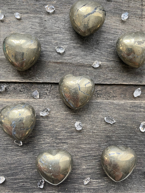 Pyrite Heart • Success, Manifestation, Good Fortune, Abundance