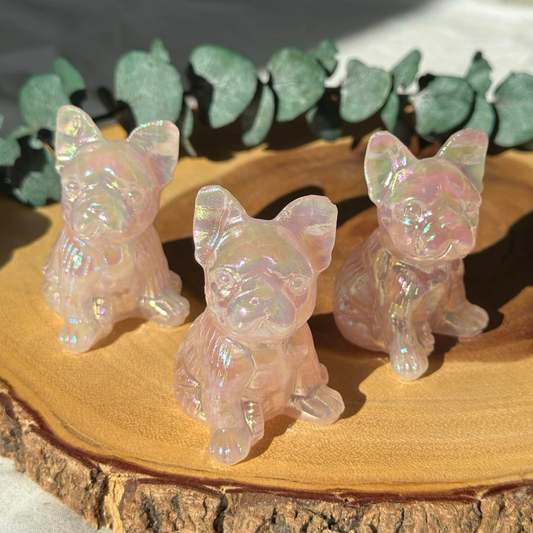 Angel Aura Rose Quartz French Bulldog • Self-Love, Expansion, Spirituality