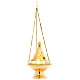 Brass + Pearl Stone Hanging Incense Burner