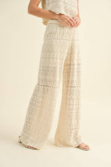 Dobie Ave Crochet Wide Leg Pants