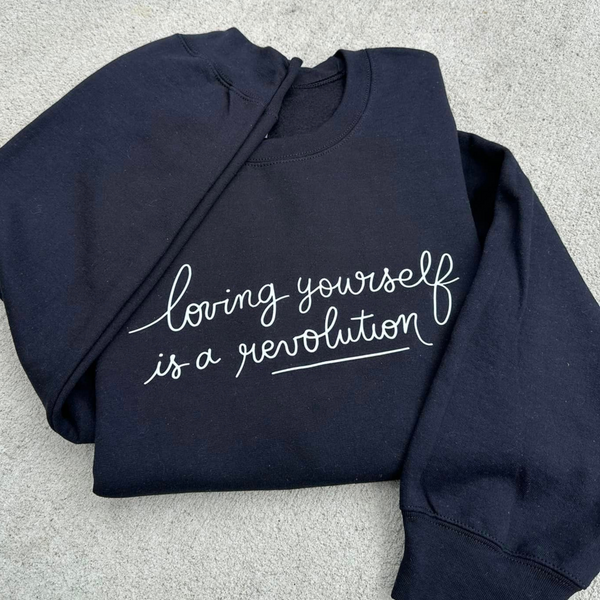 Ready to join the Self-Love Revolution? Whether you're conquering challenges or simply enjoying a cozy day in, this sweatshirt is your soft reminder to be kind to yourself and prioritize self-care. Unisex and designed for an oversized, comfortable fit, it's perfect for anyone on their journey to more self-love. ❤️ 
