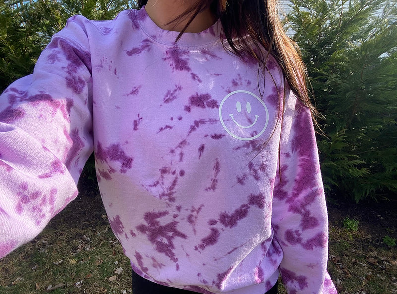 Purple Manifesting Sweatshirt - Unique Tie Dye | Manifesting Daydreams
