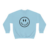 Long Island Happy Face Crewneck Sweatshirt, Smile Face Sweater, New York Shirt, Long Island New York Sweatshirt, Long Island Bachelorette Shirt, Manifesting Daydreams