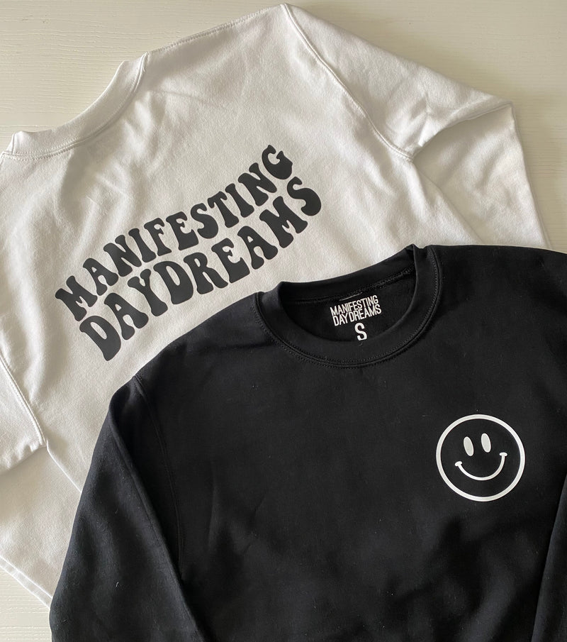 Groovy Daydreams Sweatshirt - Black And White Shirt | Manifesting Daydream