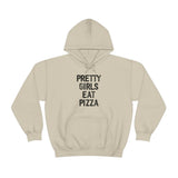 Pretty Girls Eat Pizza Hooded Sweatshirt, Unique Pizza Hoodie, Pizza Lover Sweater, Retro Pizza Hoodie, Unique Pizza Gift, Boutique Pizza Sweatshirt, Pizza Bachelorette Hoodie Sweatshirt, Montauk Beach Vacation Sweatshirt, Manifesting Daydreams