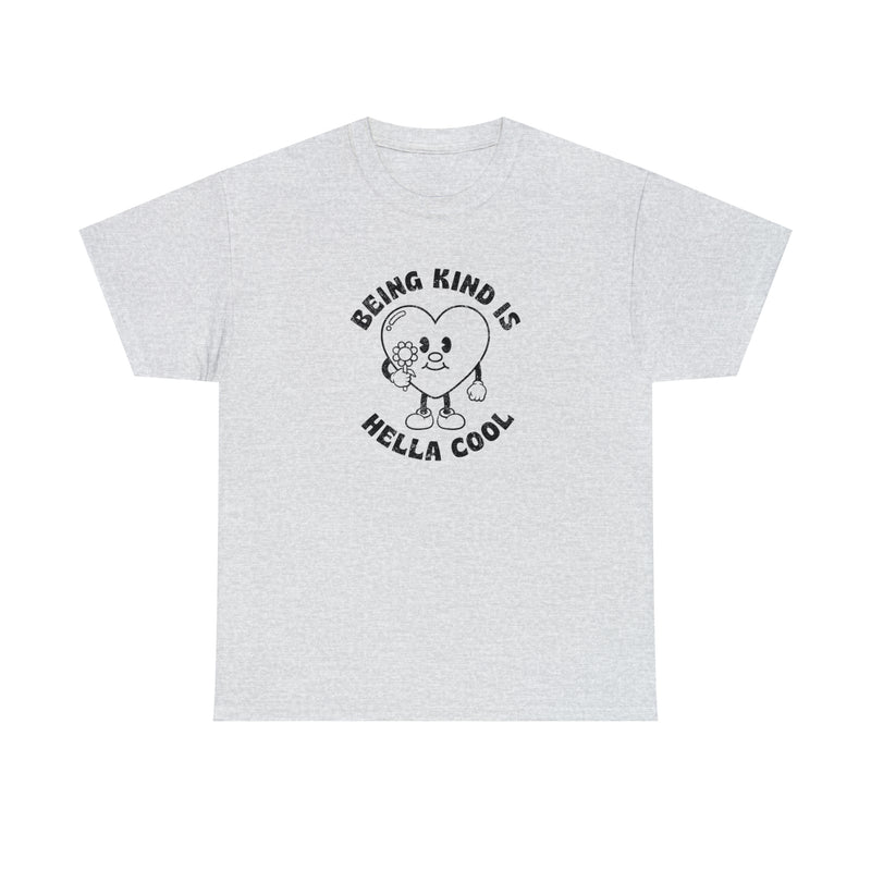 Being Kind Is Hella Cool Crewneck Tee, Retro Distressed T-Shirt, Vintage Distressed Shirt, Kindness Crewneck Tee, Neutral Apparel, Influencer Shirt, Popular Vintage Shirt, Manifesting Daydreams