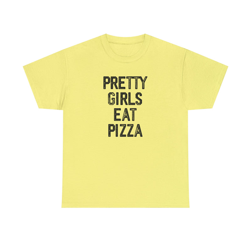 Pretty Girls Eat Pizza Crewneck T-Shirt, Unique Pizza Shirt, Pizza Lover Tee, Retro Pizza Shirt, Unique Pizza Gift, Boutique Pizza T-Shirt, Pizza Bachelorette Crewneck Tee, Montauk Beach Vacation Shirt, Manifesting Daydreams