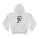 Pretty Girls Eat Pizza Hooded Sweatshirt, Unique Pizza Hoodie, Pizza Lover Sweater, Retro Pizza Hoodie, Unique Pizza Gift, Boutique Pizza Sweatshirt, Pizza Bachelorette Hoodie Sweatshirt, Montauk Beach Vacation Sweatshirt, Manifesting Daydreams
