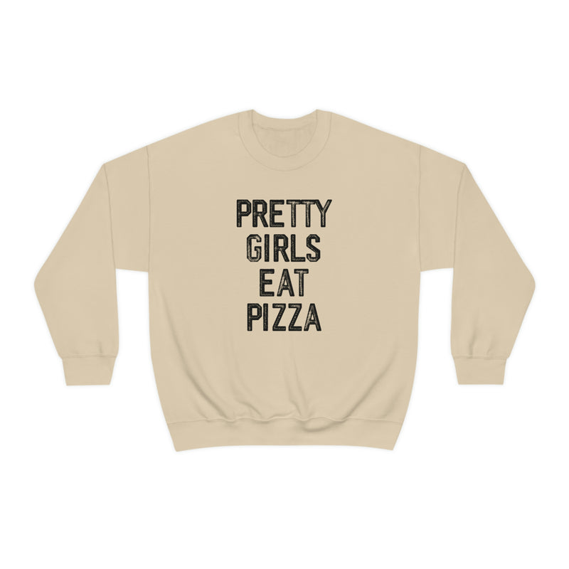 Pretty Girls Eat Pizza Crewneck Sweatshirt, Unique Pizza Pullover, Pizza Lover Sweater, Retro Pizza Sweatshirt, Unique Pizza Gift, Boutique Pizza Sweatshirt, Pizza Bachelorette Crewneck Sweatshirt, Montauk Beach Vacation Sweatshirt, Manifesting Daydreams