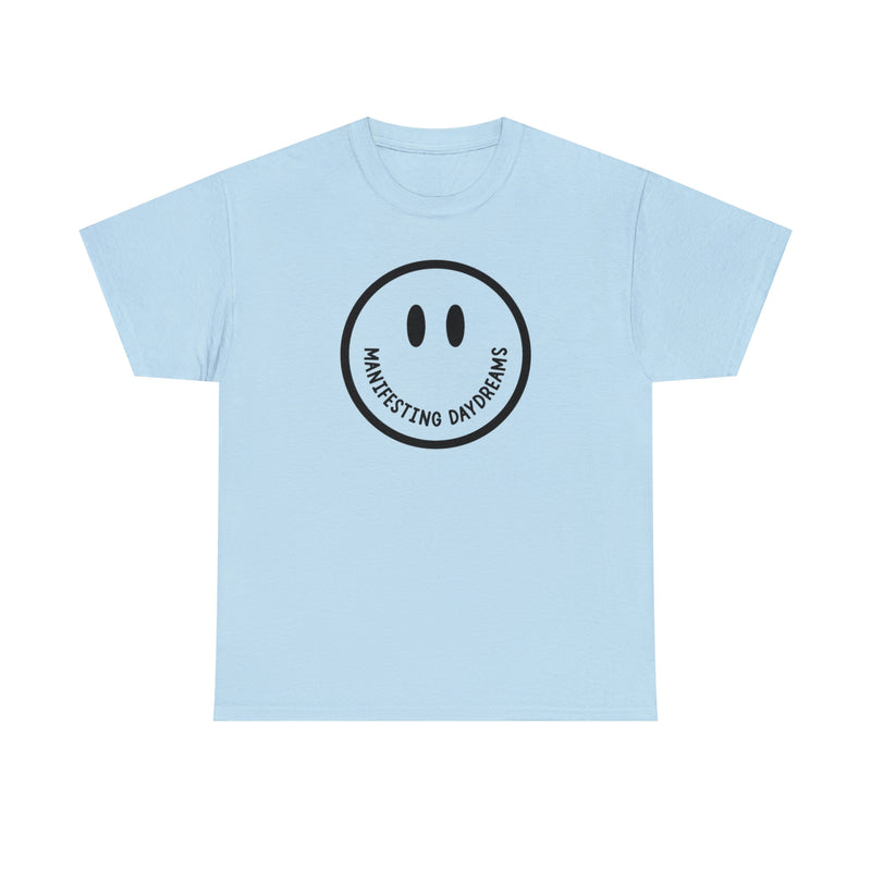 Manifesting Daydreams Happy Face Crewneck T-Shirt, Smile Face Shirt, Brand Tee, Staple Statement Shirt, Manifesting Daydreams