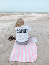 Groovy Manifesting Daydreams Smiley Face Crewneck Sweatshirt | Preppy Pullover | Beach Crewneck | Manifesting Daydreams