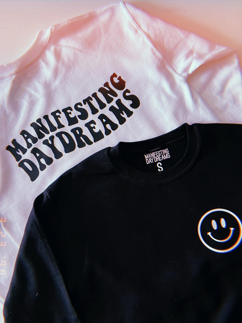 Groovy Daydreams Sweatshirt - Black And White Shirt | Manifesting Daydream
