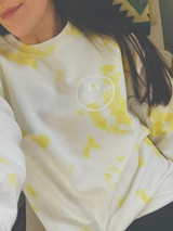 yellow tie dye manifesting daydreams crewneck sweatshirt