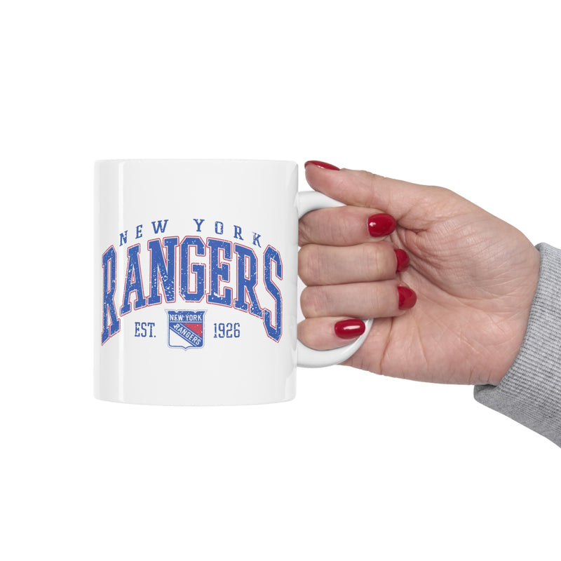 New York Rangers Ceramic Mug, Rangers Coffee Mug, Retro Rangers Hockey Mug, New York Rangers Coffee Mug, Vintage Distressed New York Rangers Mug, Cute Coffee Cup, Hockey Team Gift For Friend, Small Business Owner Gift, Long Island New York Boutique Gift, Rangers Sports Mug, Unisex Rangers Gift, Manifesting Daydreams