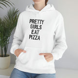 Pretty Girls Eat Pizza Hooded Sweatshirt, Unique Pizza Hoodie, Pizza Lover Sweater, Retro Pizza Hoodie, Unique Pizza Gift, Boutique Pizza Sweatshirt, Pizza Bachelorette Hoodie Sweatshirt, Montauk Beach Vacation Sweatshirt, Manifesting Daydreams
